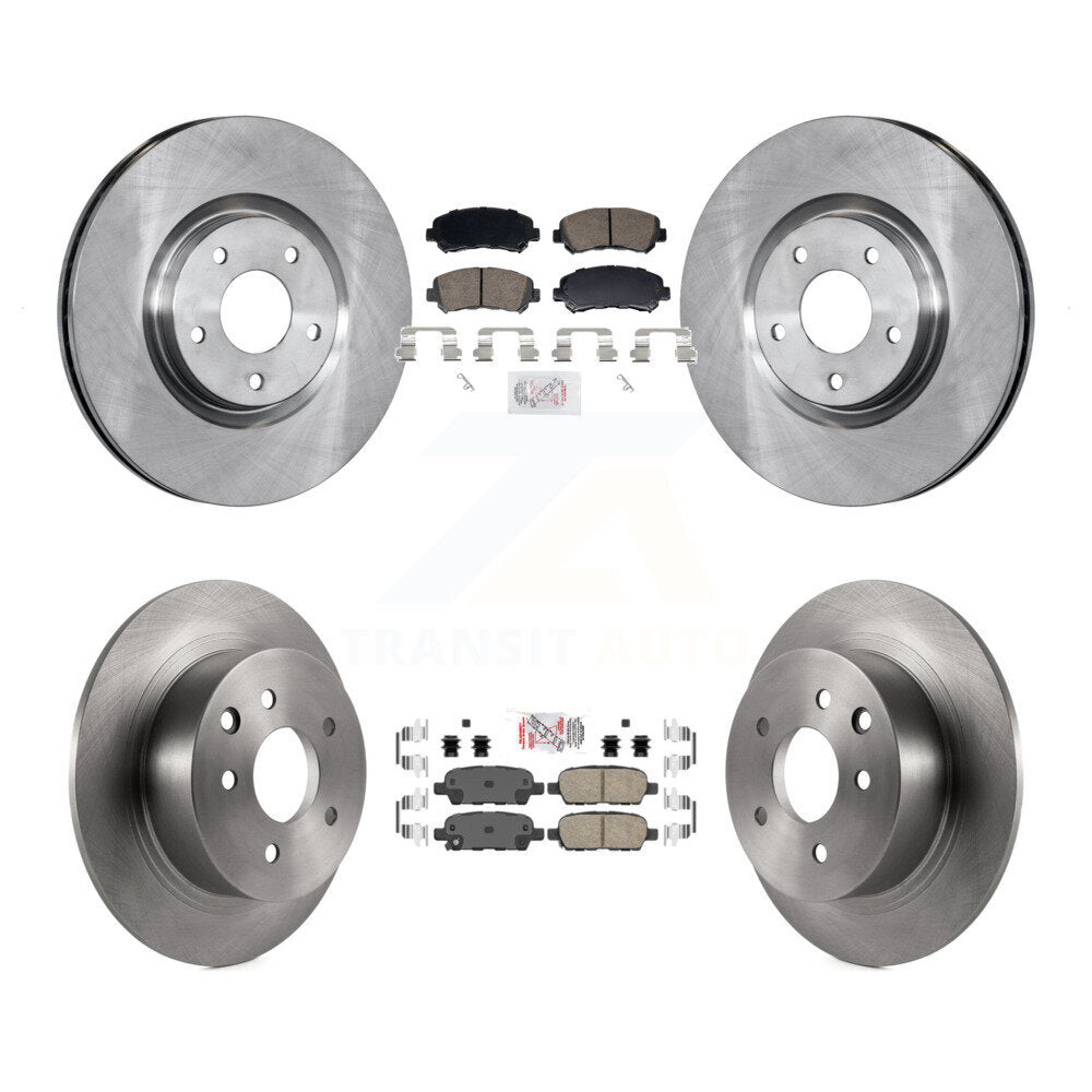 Front Rear Ceramic Pads And Disc Brake Rotors Kit For 2007-2012 Nissan Sentra SE-R Spec V K8A-107755