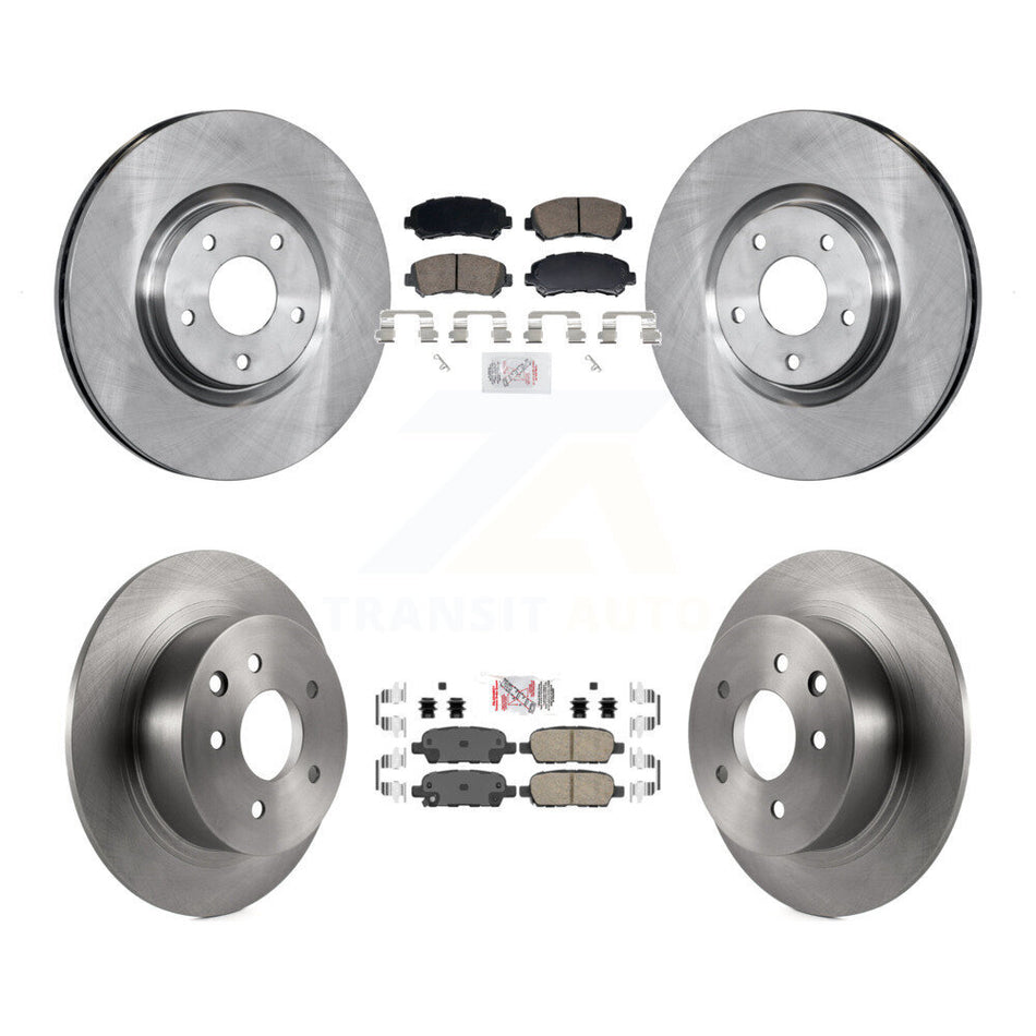 Front Rear Ceramic Pads And Disc Brake Rotors Kit For 2007-2012 Nissan Sentra SE-R Spec V K8A-107755