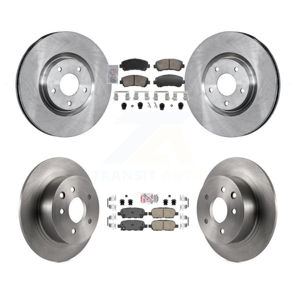 Front Rear Ceramic Pads And Disc Brake Rotors Kit For 2007-2012 Nissan Sentra SE-R Spec V K8A-107757