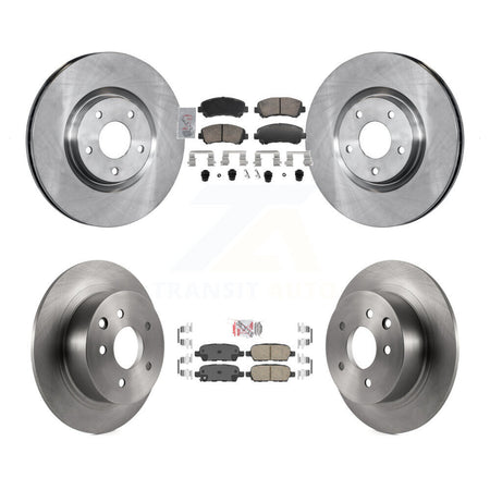 Front Rear Ceramic Pads And Disc Brake Rotors Kit For 2007-2012 Nissan Sentra SE-R Spec V K8A-107758