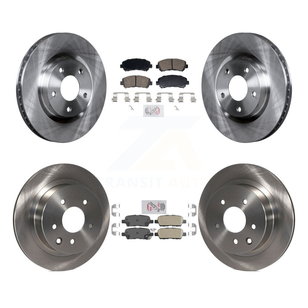 Front Rear Ceramic Pads And Disc Brake Rotors Kit For Nissan Rogue Select K8A-107778