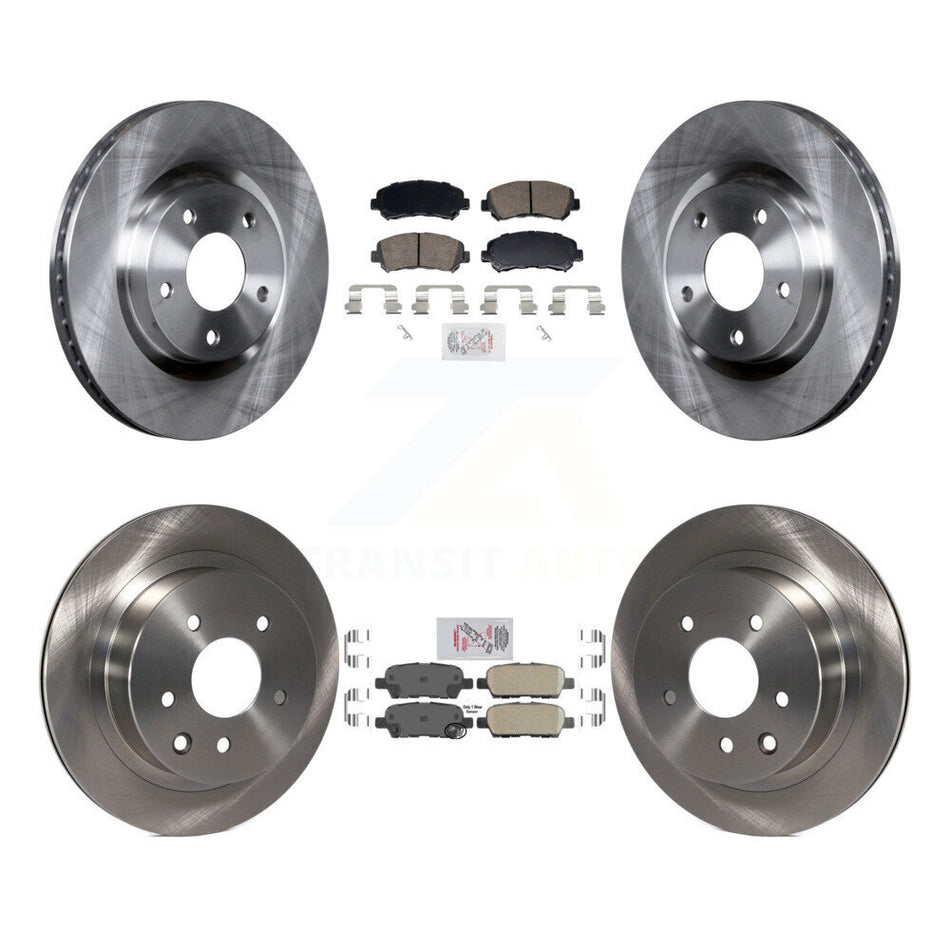 Front Rear Ceramic Pads And Disc Brake Rotors Kit For Nissan Rogue Select K8A-107778