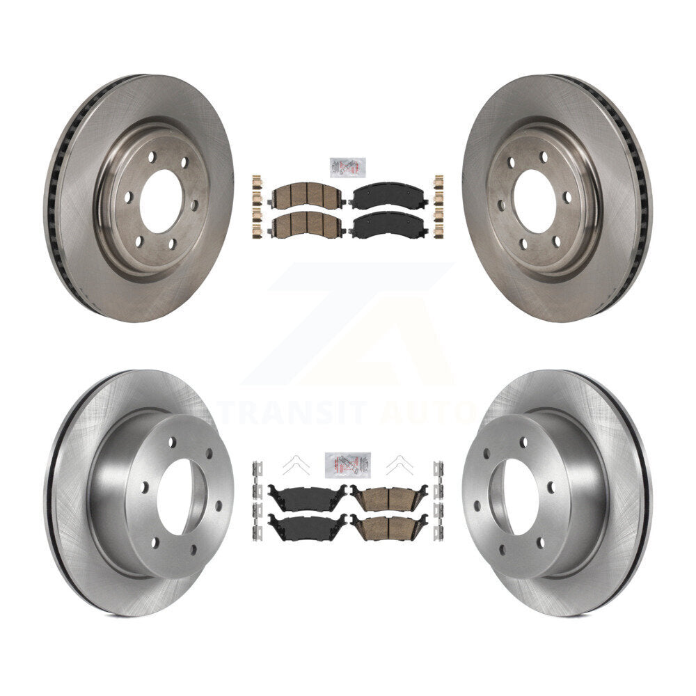 Front Rear Ceramic Pads And Disc Brake Rotors Kit For 2022-2023 Ford Bronco 3.0L K8A-107787