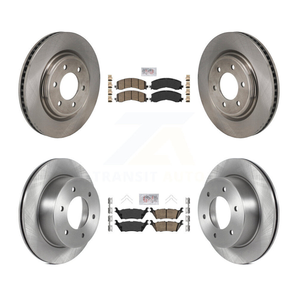 Front Rear Ceramic Pads And Disc Brake Rotors Kit For 2022-2023 Ford Bronco 3.0L K8A-107787