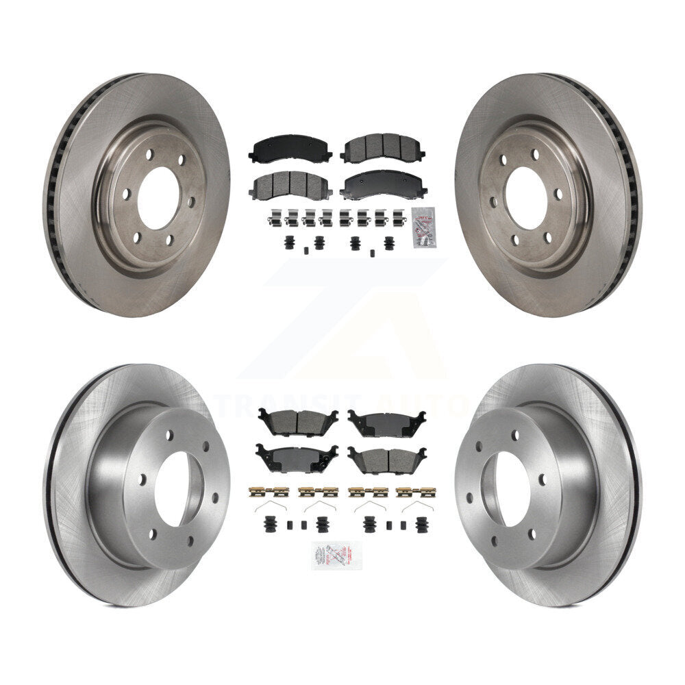 Front Rear Semi-Metallic Pads And Disc Brake Rotors Kit For 2022-2023 Ford Bronco 3.0L K8A-107788