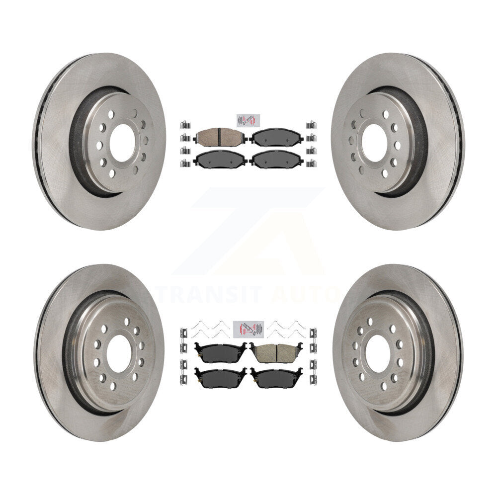 Front Rear Ceramic Pads And Disc Brake Rotors Kit For Ram 1500 Jeep Wagoneer Grand L K8A-107801