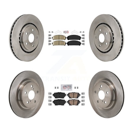 Front Rear Ceramic Pad & Disc Brake Rotors Kit For Toyota Sienna RAV4 Prime Lexus NX450h+ K8A-107822