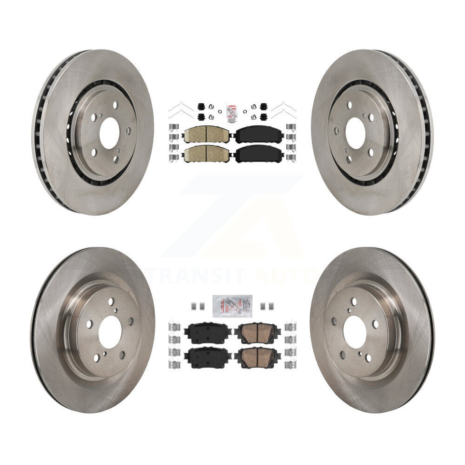 Front Rear Ceramic Pad & Disc Brake Rotors Kit For Toyota Sienna RAV4 Prime Lexus NX450h+ K8A-107823