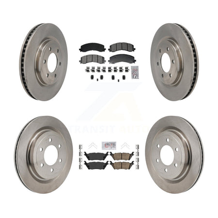 Front Semi-Metallic Rear Ceramic Pads And Disc Brake Rotors Kit For Ford F-150 Lightning K8A-107835