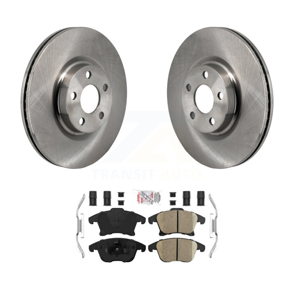 Front Disc Brake Rotors And Ceramic Pads Kit For 2017-2020 Lincoln MKZ 2.0L K8A-107875