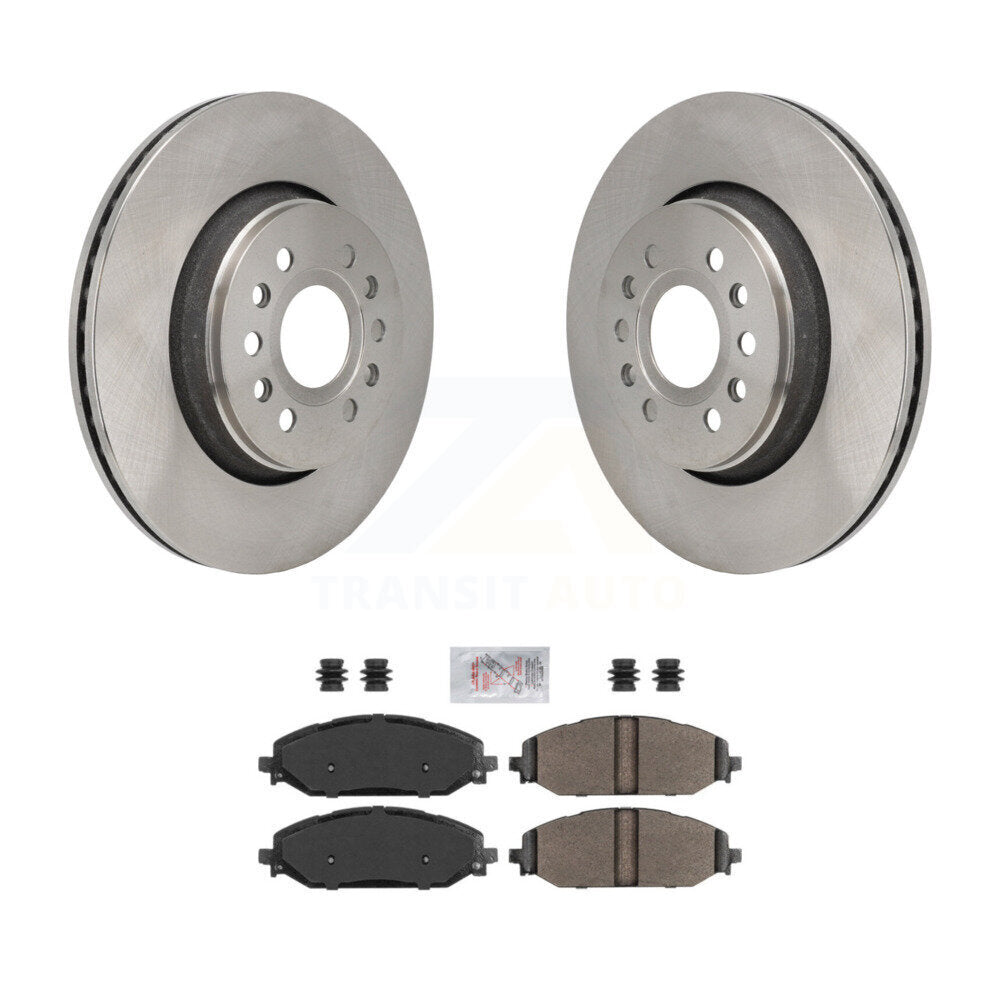 Front Disc Brake Rotors And Semi-Metallic Pads Kit For Ram 1500 Jeep Wagoneer Grand L K8A-107886