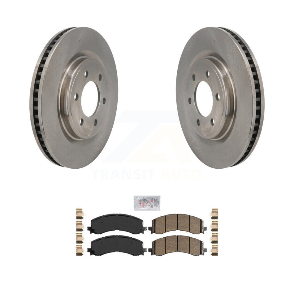 Front Disc Brake Rotors And Ceramic Pads Kit For 2022-2023 Ford F-150 Lightning K8A-107894