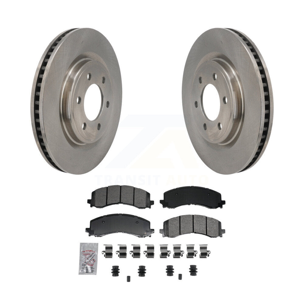 Front Disc Brake Rotors And Semi-Metallic Pads Kit For 2022-2023 Ford F-150 Lightning K8A-107895