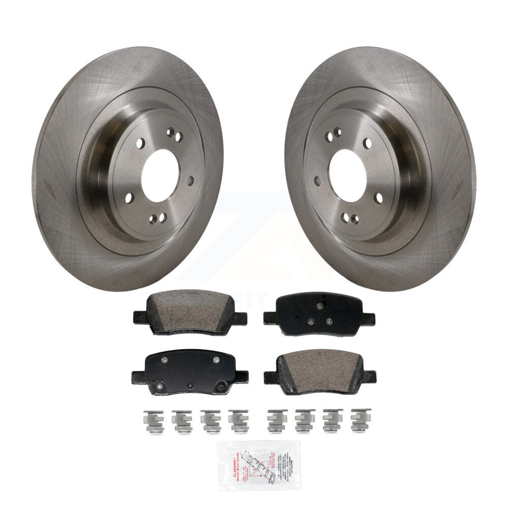 Rear Disc Brake Rotors And Ceramic Pads Kit For 2022-2023 Kia Carnival Hyundai Santa Cruz K8A-107908