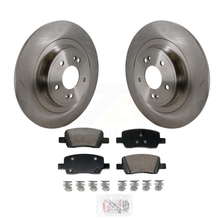 Rear Disc Brake Rotors And Ceramic Pads Kit For 2022-2023 Kia Carnival Hyundai Santa Cruz K8A-107908