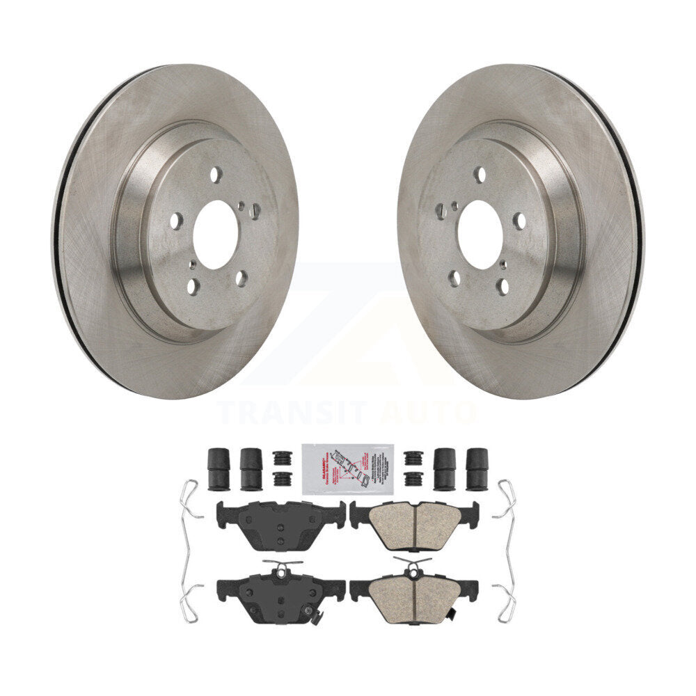 Rear Brake Rotor & Ceramic Pad Kit For 21-23 Subaru Crosstrek With Electric Parking K8A-107911