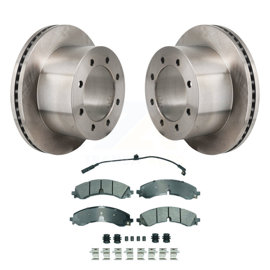 Rear Disc Brake Rotors & Semi-Metallic Pad Kit For GMC Sierra 3500 HD Chevrolet Silverado K8A-107923