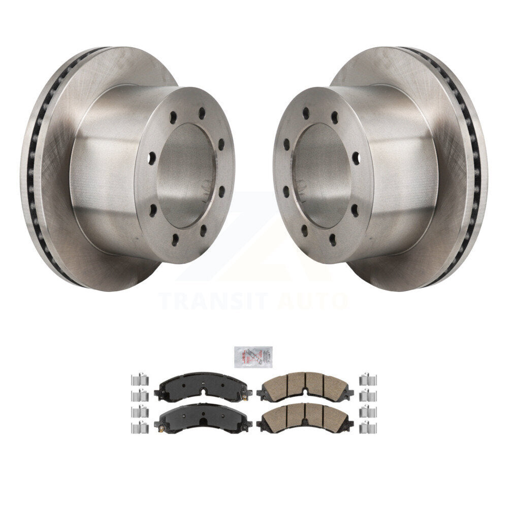 Rear Disc Brake Rotors And Ceramic Pads Kit For GMC Sierra 3500 HD Chevrolet Silverado K8A-107924