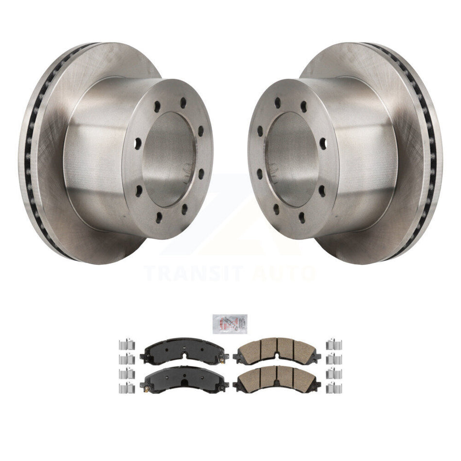 Rear Disc Brake Rotors And Ceramic Pads Kit For GMC Sierra 3500 HD Chevrolet Silverado K8A-107924