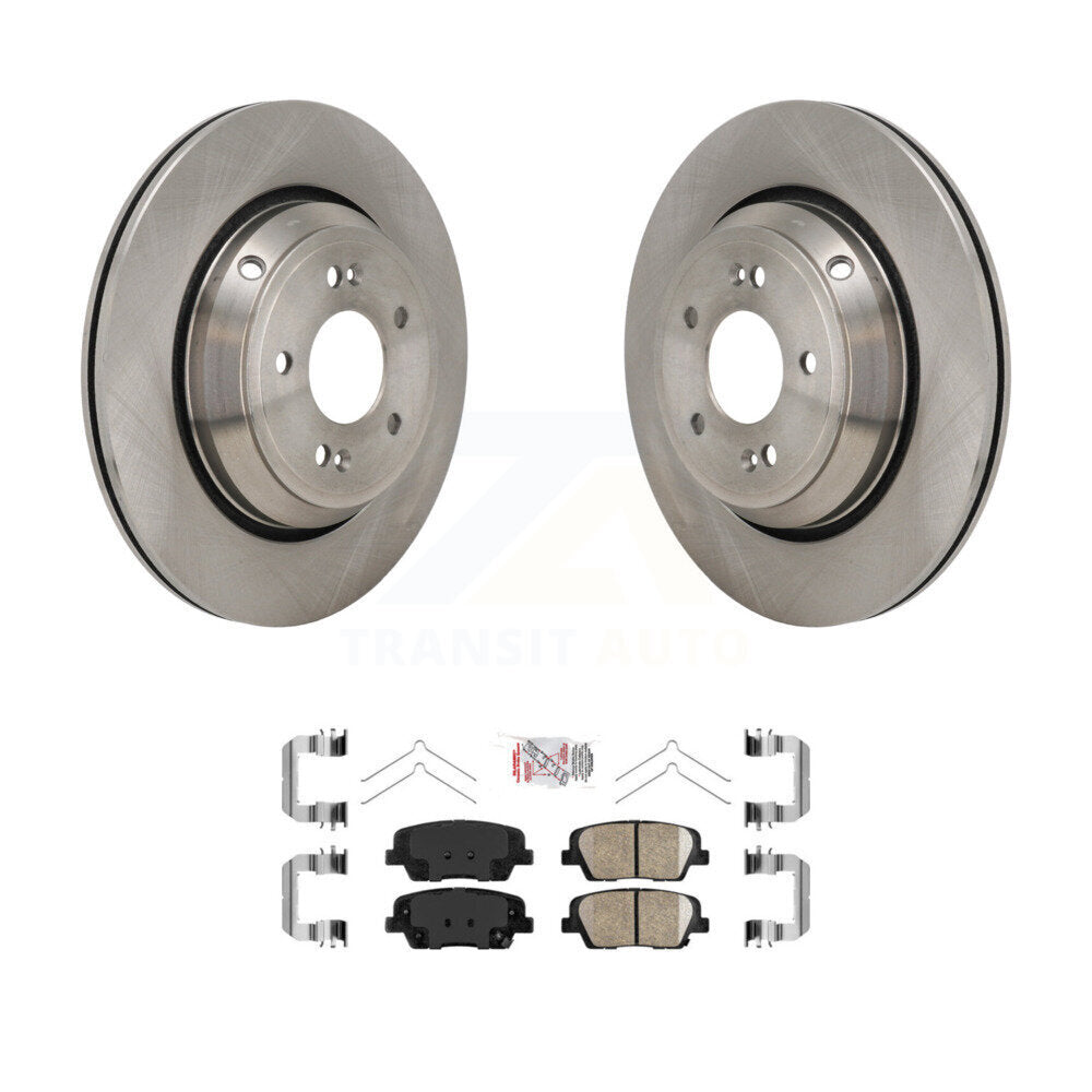 Rear Disc Brake Rotors And Ceramic Pads Kit For Genesis G70 Kia Stinger G80 K8A-107931