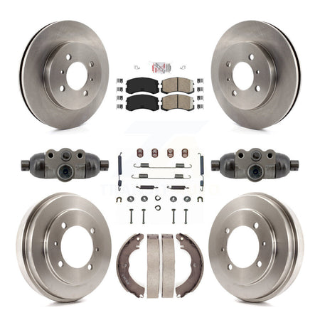 Front Rear Disc Brake Rotors Ceramic Pads And Drum Kit (9Pc) For Mitsubishi Lancer ES K8A-107974