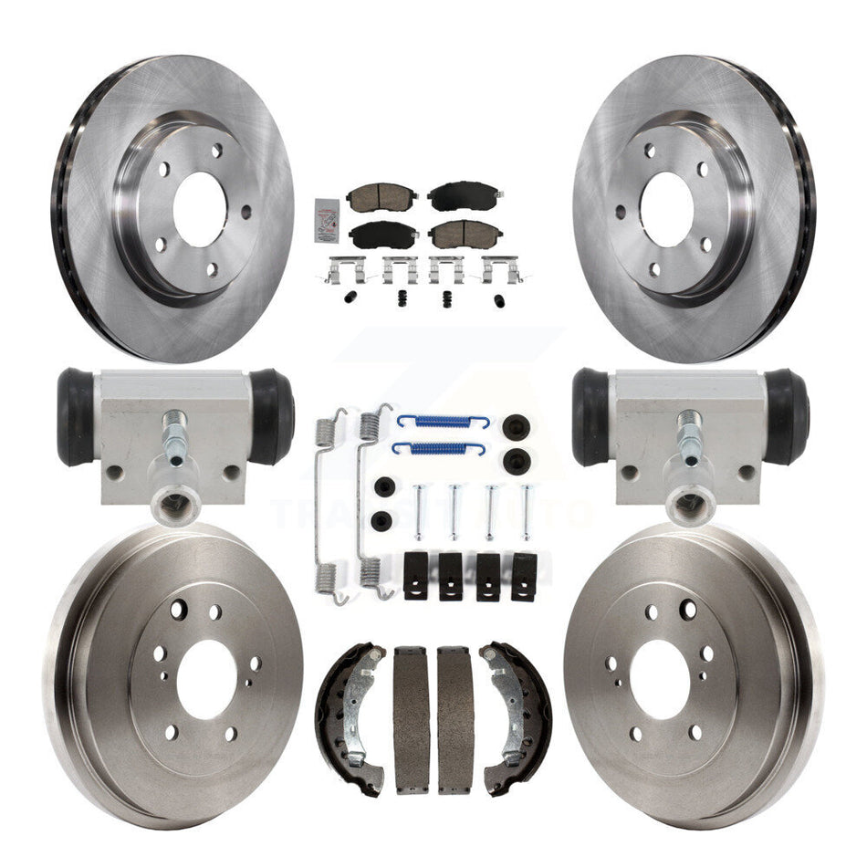 Front Rear Disc Brake Rotors Ceramic Pads And Drum Kit (9Pc) For Nissan Sentra K8A-107975