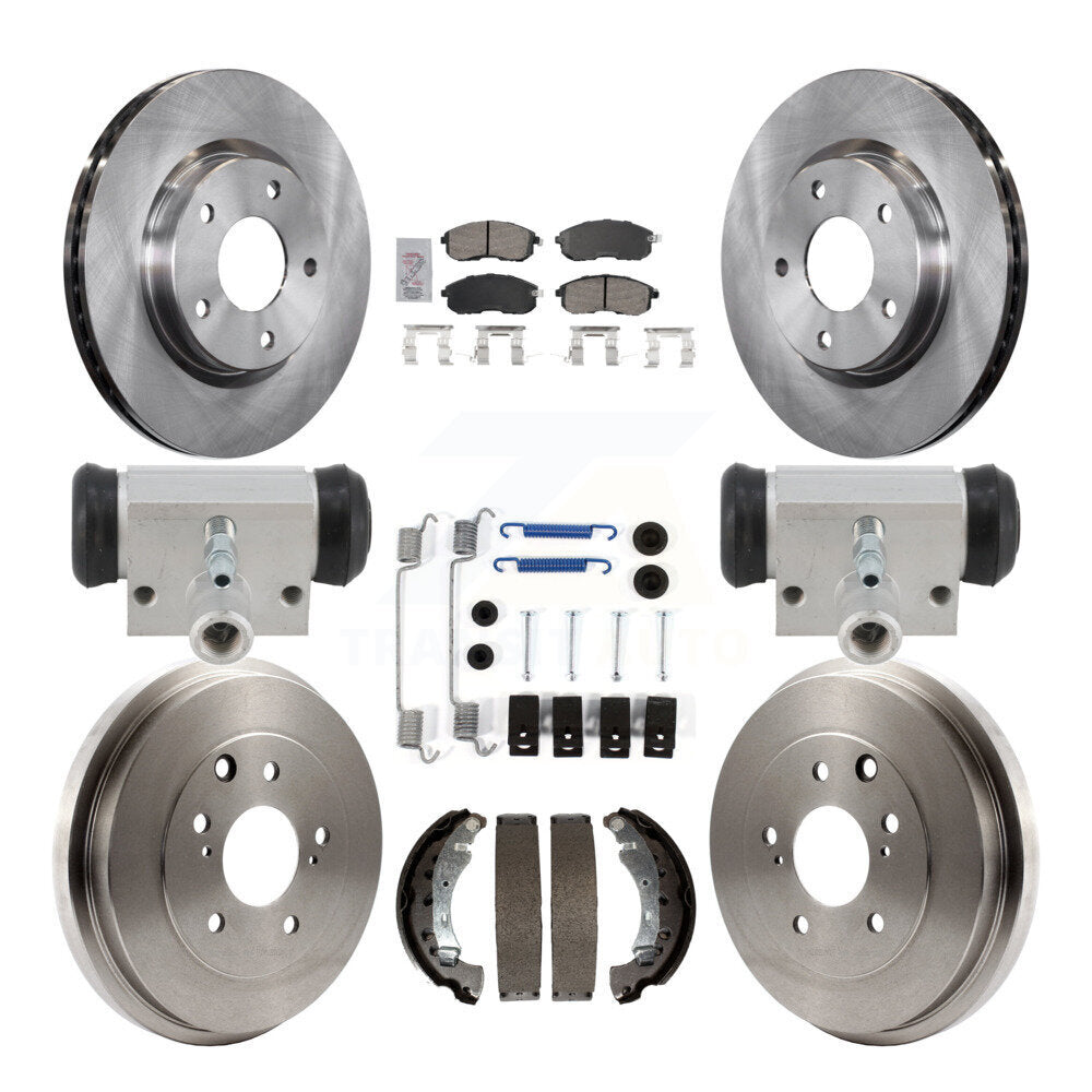 Front Rear Disc Brake Rotors Ceramic Pads And Drum Kit (9Pc) For Nissan Sentra K8A-107976