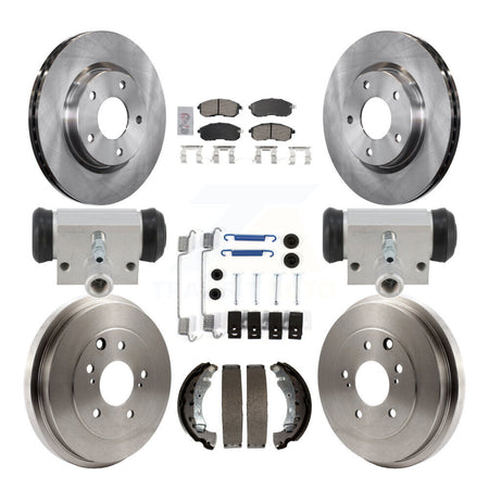 Front Rear Disc Brake Rotors Ceramic Pads And Drum Kit (9Pc) For Nissan Sentra K8A-107976