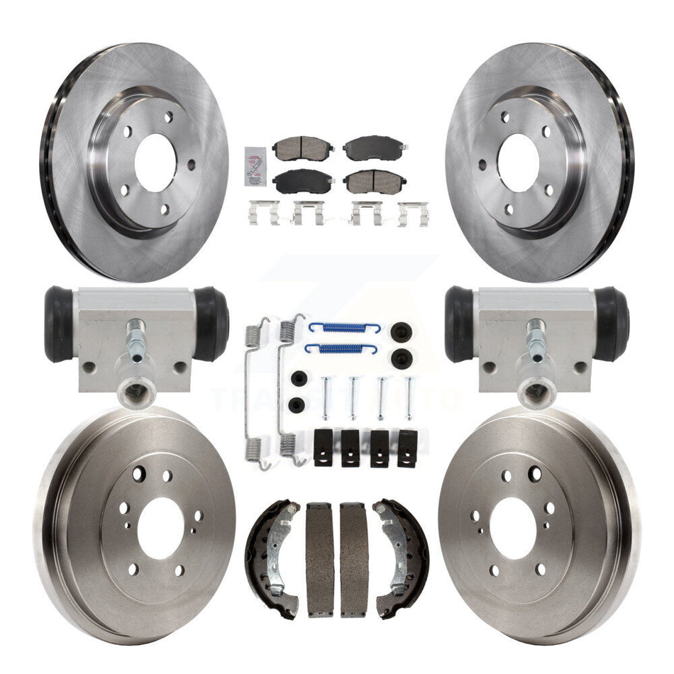 Front Rear Disc Brake Rotors Ceramic Pads And Drum Kit (9Pc) For Nissan Sentra K8A-107976