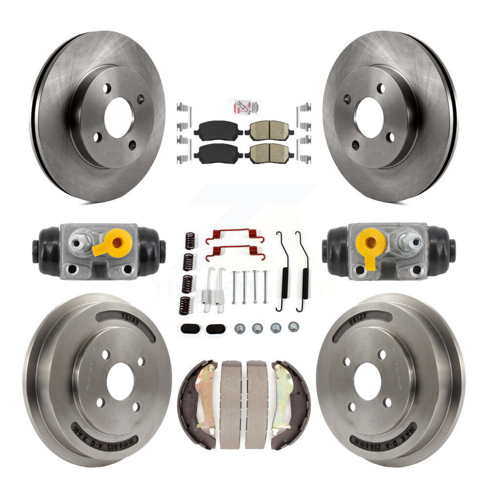 Front Rear Disc Brake Rotors Ceramic Pad & Drum Kit (9Pc) For Chevrolet Cobalt Pontiac G5 K8A-107994