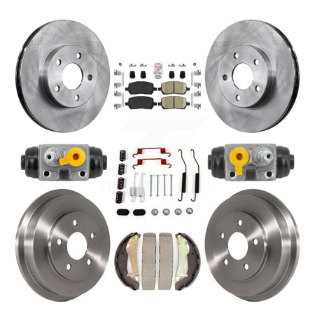 Front Rear Disc Brake Rotors Ceramic Pad & Drum Kit (9Pc) For Chevrolet Cobalt Pontiac G5 K8A-107997
