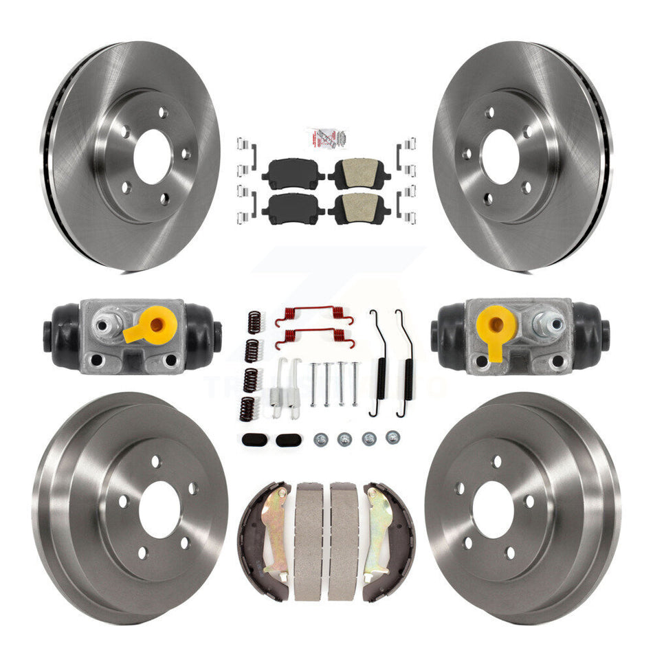 Front Rear Disc Brake Rotors Ceramic Pads And Drum Kit (9Pc) For Chevrolet HHR K8A-107998