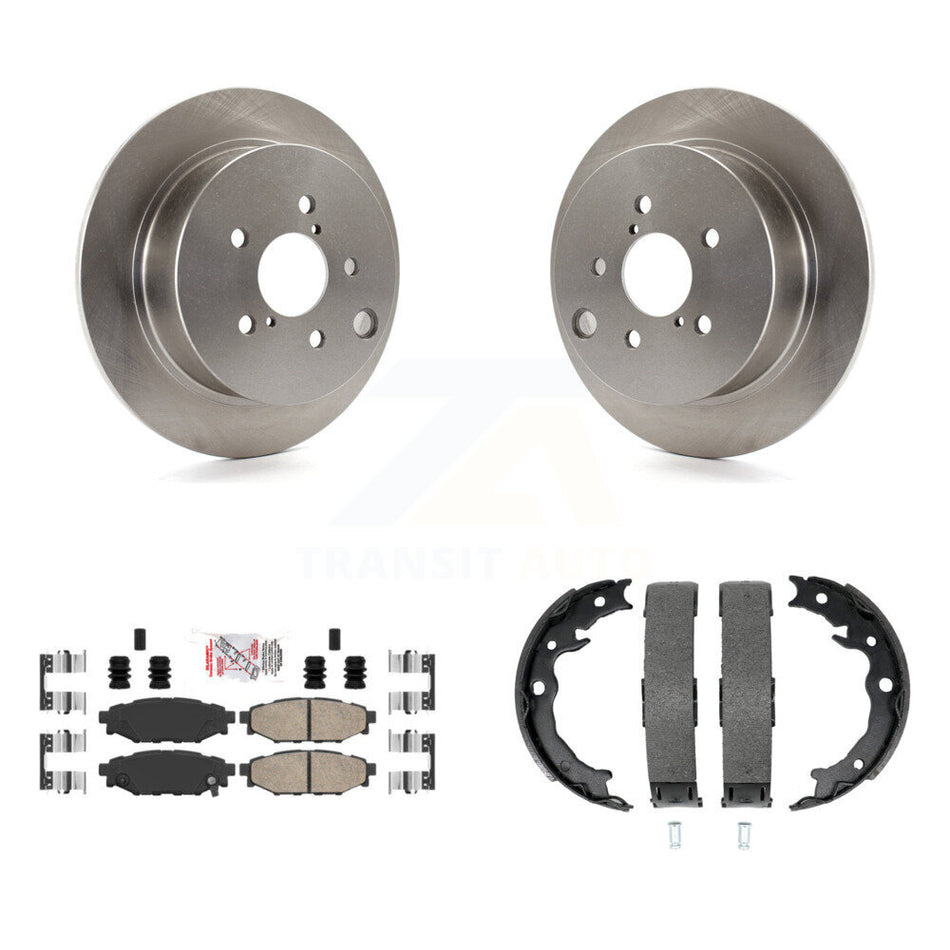 Rear Disc Rotors Ceramic Pads Parking Shoes Kit For Subaru Crosstrek Impreza Forester XV K8A-108010