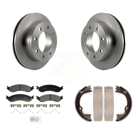 Rear Disc Rotors Semi-Metallic Pads Parking Shoes Kit For GMC Chevrolet Savana 2500 3500 K8A-108019