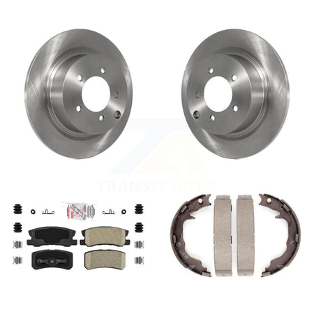 Rear Disc Rotors Ceramic Pads Parking Shoes Kit For Jeep Mitsubishi Patriot Chrysler 200 K8A-108027