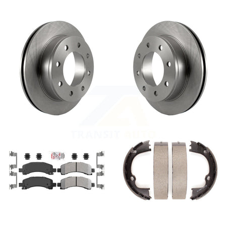 Rear Disc Rotors Semi-Metallic Pads Parking Shoes Kit For Chevrolet GMC Savana 2500 3500 K8A-108119