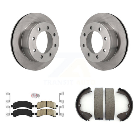 Rear Disc Rotors Ceramic Pads Parking Shoes Kit For 2008-2012 GMC Savana 3500 Cutaway Van K8A-108123