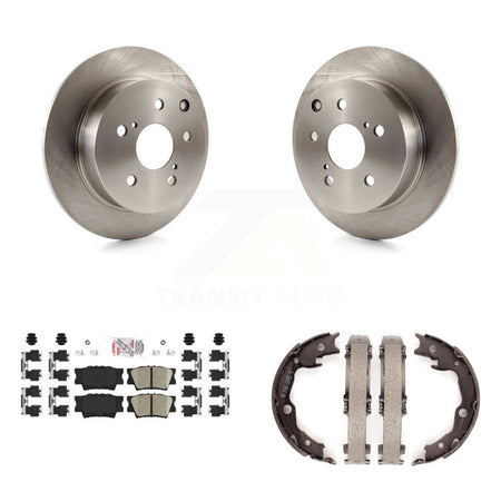 Rear Disc Rotors Ceramic Pads And Parking Brake Shoes Kit For Toyota Matrix Pontiac Vibe K8A-108132