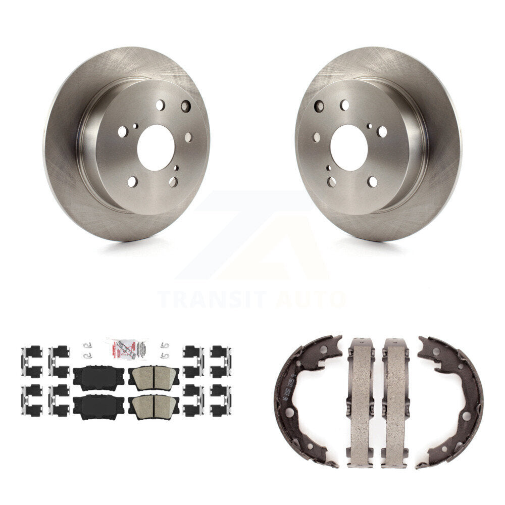 Rear Disc Rotors Ceramic Pads And Parking Brake Shoes Kit For Toyota Matrix Pontiac Vibe K8A-108133