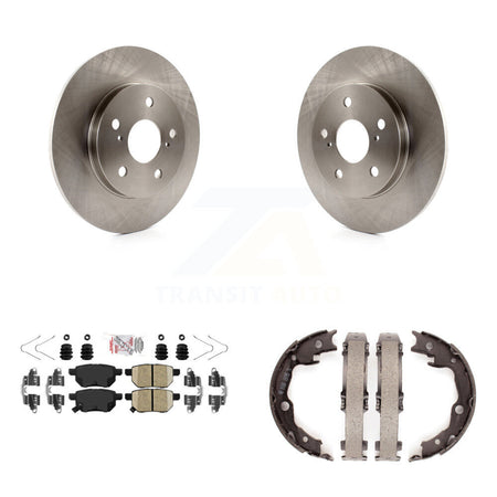 Rear Disc Rotors Ceramic Pads And Parking Brake Shoes Kit For Toyota Matrix Pontiac Vibe K8A-108136