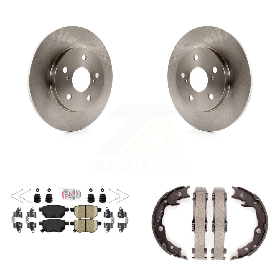 Rear Disc Rotors Ceramic Pads And Parking Brake Shoes Kit For Toyota Matrix Pontiac Vibe K8A-108136