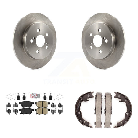 Rear Disc Rotors Ceramic Pads And Parking Brake Shoes Kit For Toyota Matrix Pontiac Vibe K8A-108137
