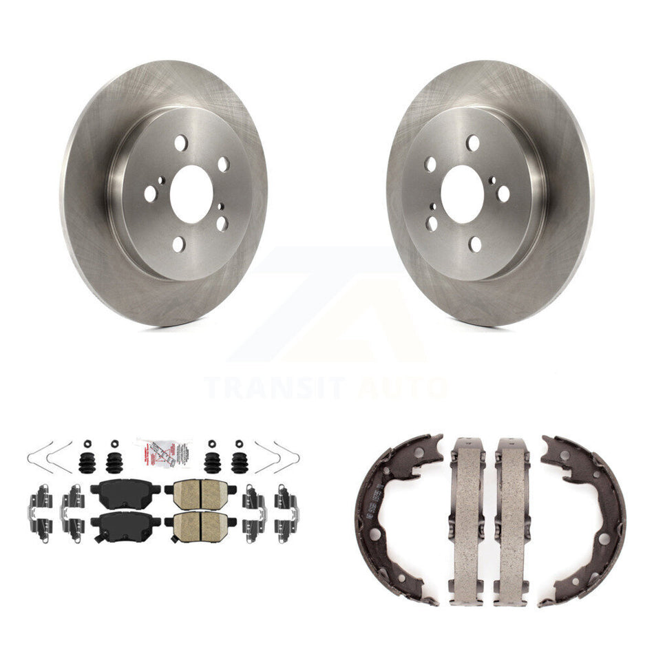 Rear Disc Rotors Ceramic Pads And Parking Brake Shoes Kit For Toyota Matrix Pontiac Vibe K8A-108137