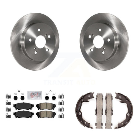 Rear Disc Rotors Ceramic Pads And Parking Brake Shoes Kit For Toyota Camry RAV4 K8A-108139