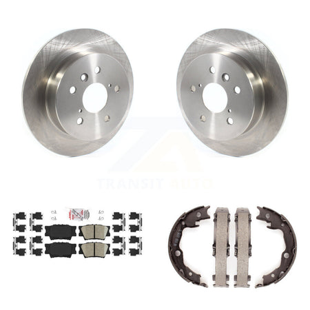 Rear Disc Rotors Ceramic Pads And Parking Brake Shoes Kit For Toyota Camry K8A-108140