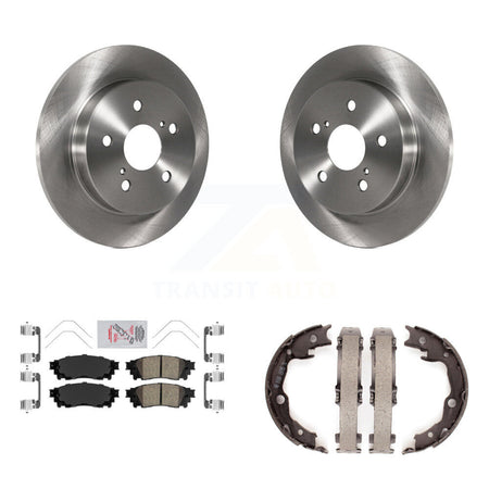 Rear Disc Rotors Ceramic Pads And Parking Brake Shoes Kit For Toyota Camry RAV4 K8A-108141