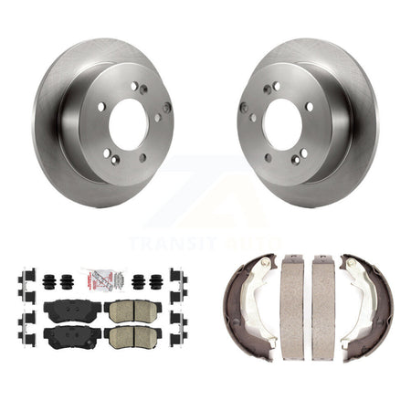 Rear Disc Rotors Ceramic Pads Parking Shoes Kit For Hyundai Sonata XG350 Kia Optima XG300 K8A-108186