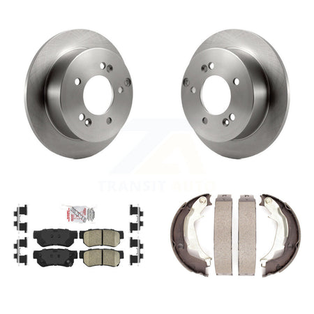 Rear Disc Rotors Ceramic Pads Parking Shoes Kit For Hyundai Sonata XG350 Kia Optima XG300 K8A-108187