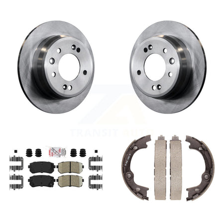 Rear Disc Rotors Ceramic Pads And Parking Brake Shoes Kit For Hyundai Tucson Elantra K8A-108200