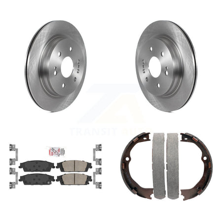 Rear Disc Rotors Ceramic Pads Parking Shoes Kit For 2019 Chevrolet Silverado 1500 LD GMC K8A-108243